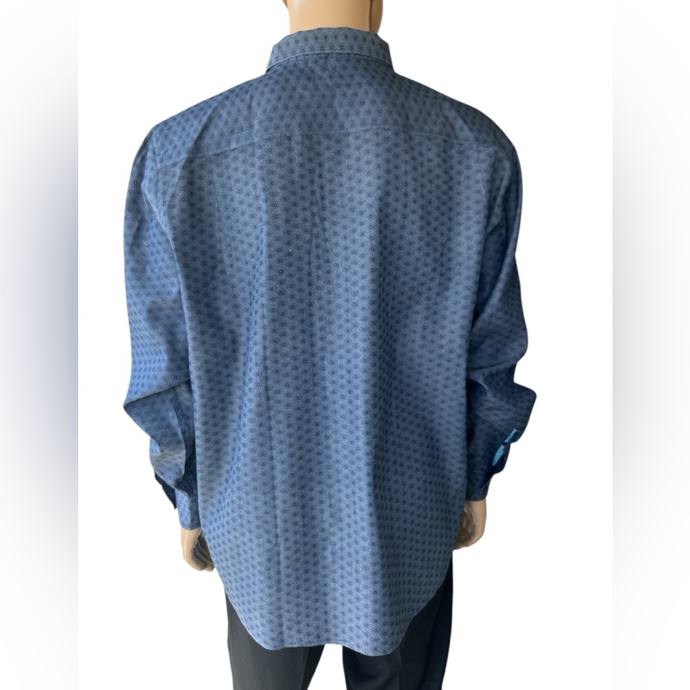 Tommy Bahama Men's Blue Patterned Shirt - Picture 3 of 13